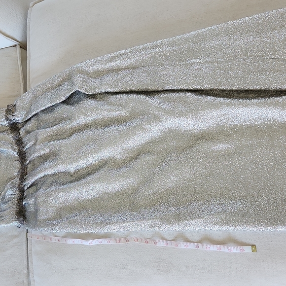 Vintage Silver Sparkle Shakespeare Dress Beaded Bodice - Picture 5 of 10